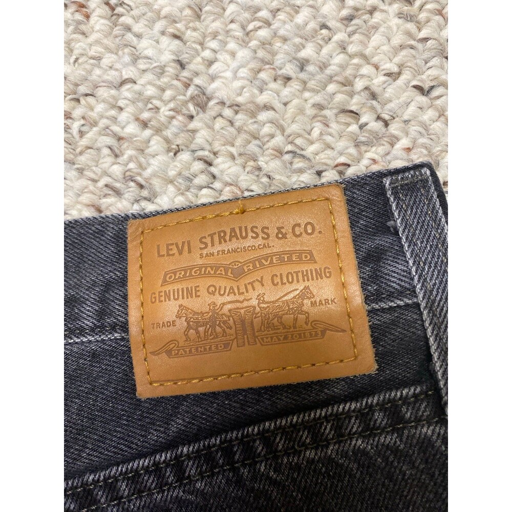 Levi’s Premium Baggy Dad Jeans Size 28 Washed Black High Rise Relaxed Wide Leg - Picture 9 of 11